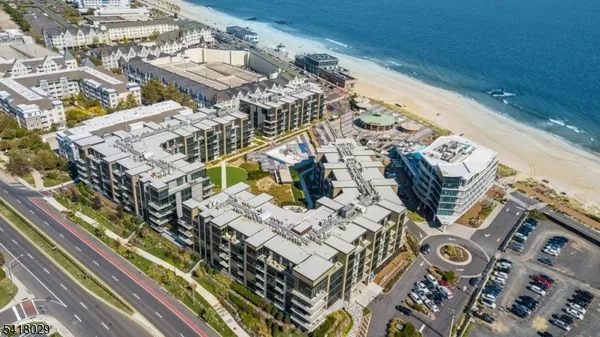 a view of a building with a ocean view