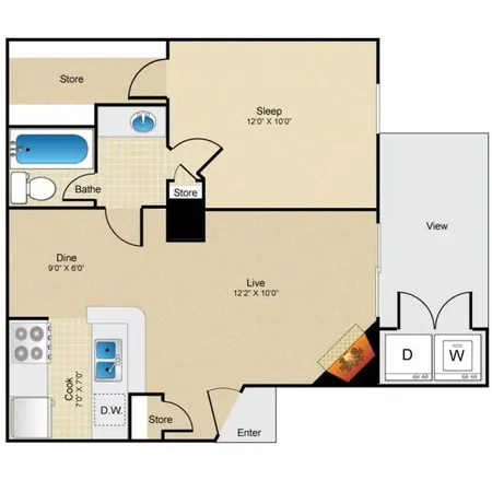 $921 | 8110 Creekbend Drive, Unit 616, Houston, TX 77071