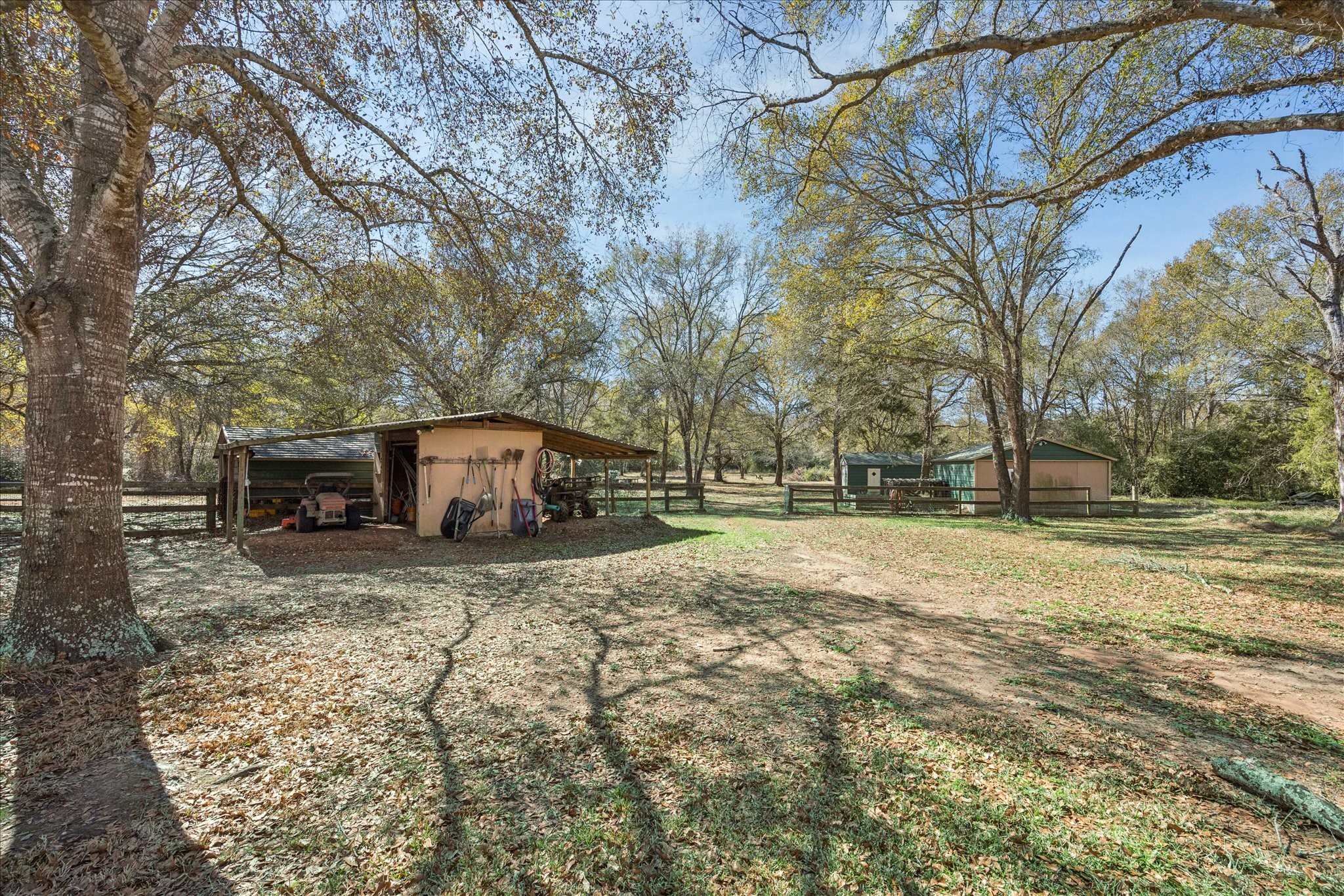 640 Piney Creek Road Bellville, TX 77418 - Photo 27 of 31 The property features two buildings, behind the home, offering plenty of room for storage or hobbies. Both have electricity.