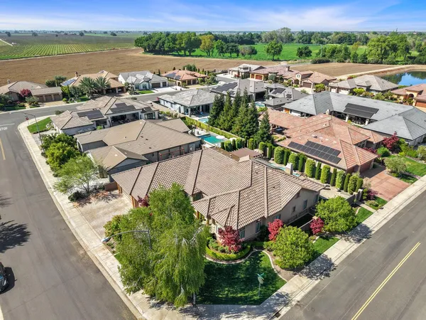 an aerial view of a city with lots of residential buildings
