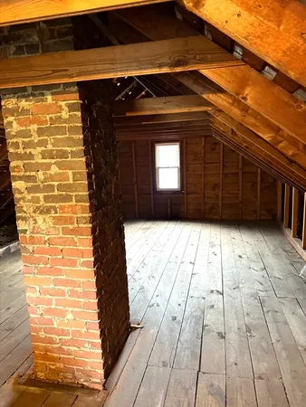 a view of a wooden door