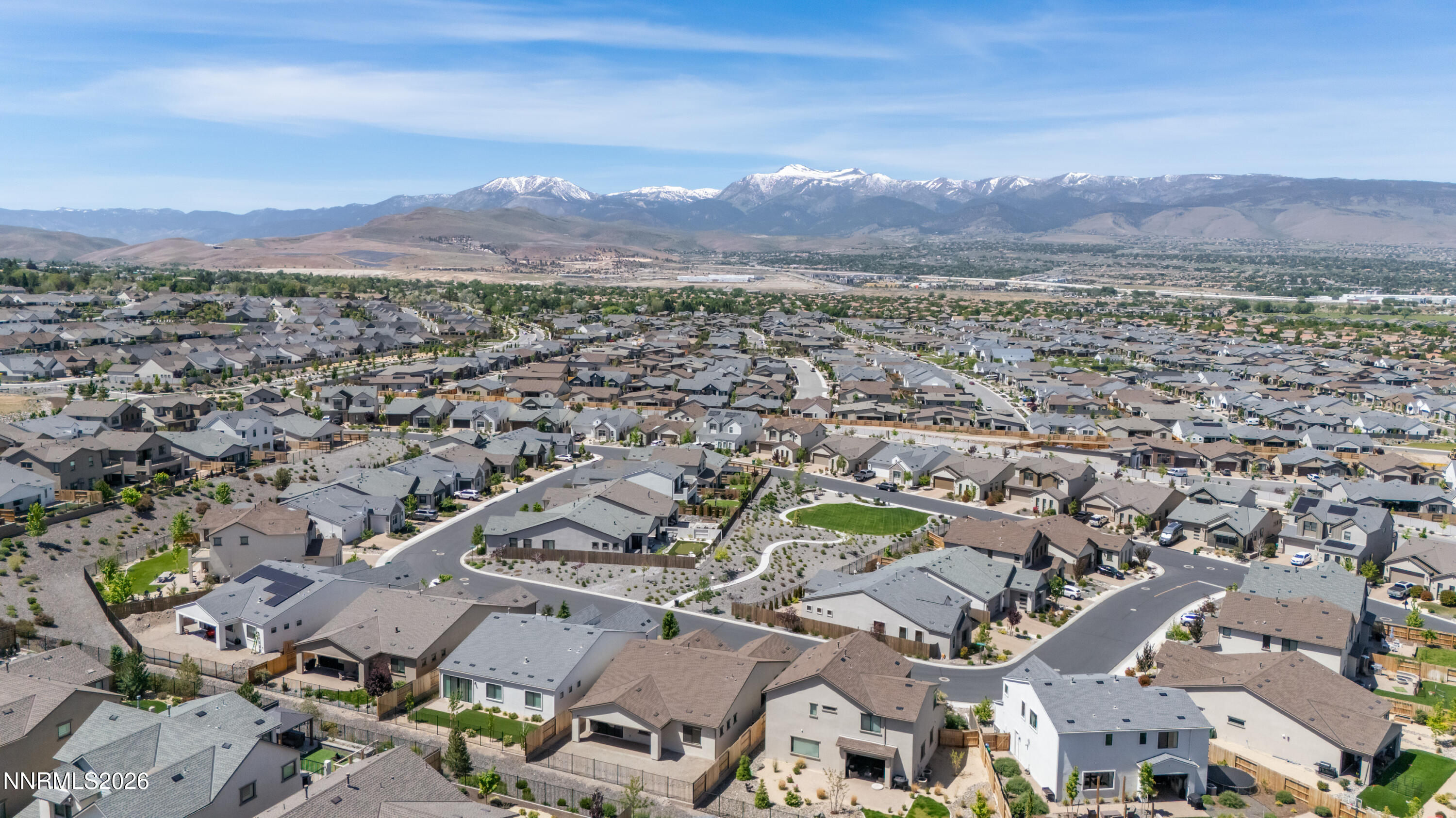 15024 Emerald Sunset Lane Reno, NV 89521 - Photo 57 of 73 an aerial view of residential house and mountain view