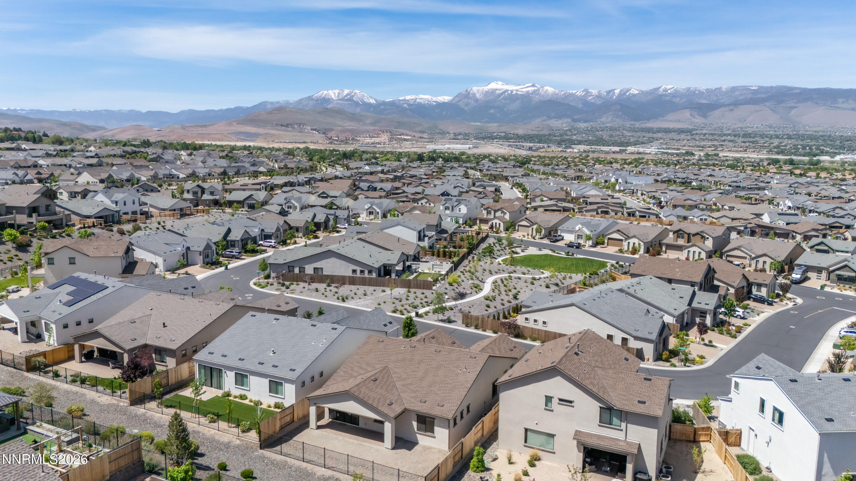 15024 Emerald Sunset Lane Reno, NV 89521 - Photo 59 of 73 an aerial view of residential houses with outdoor space