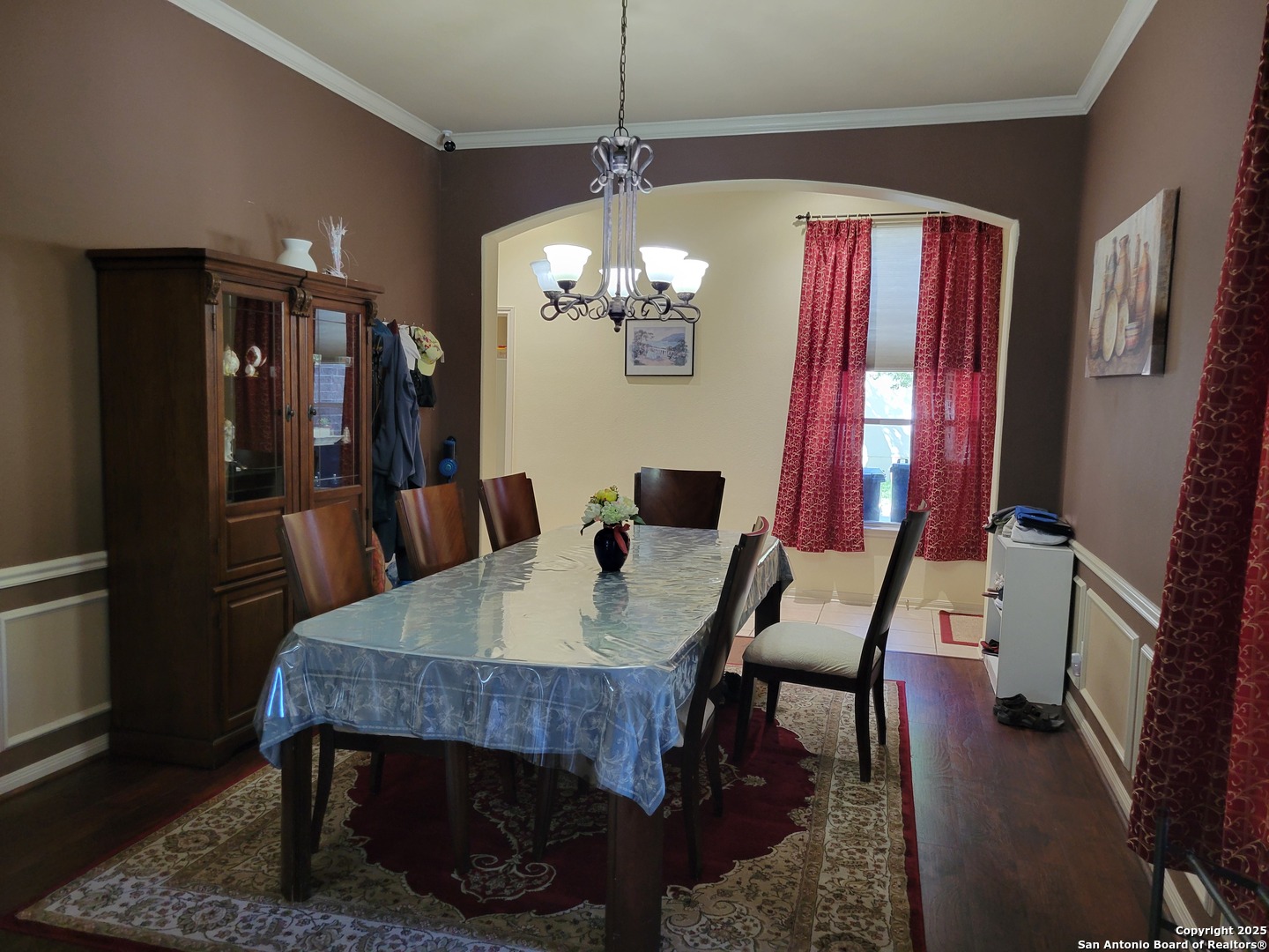 1722 Palmer San Antonio, TX 78260 - Photo 6 of 35 a view of a dining room with furniture and chandelier
