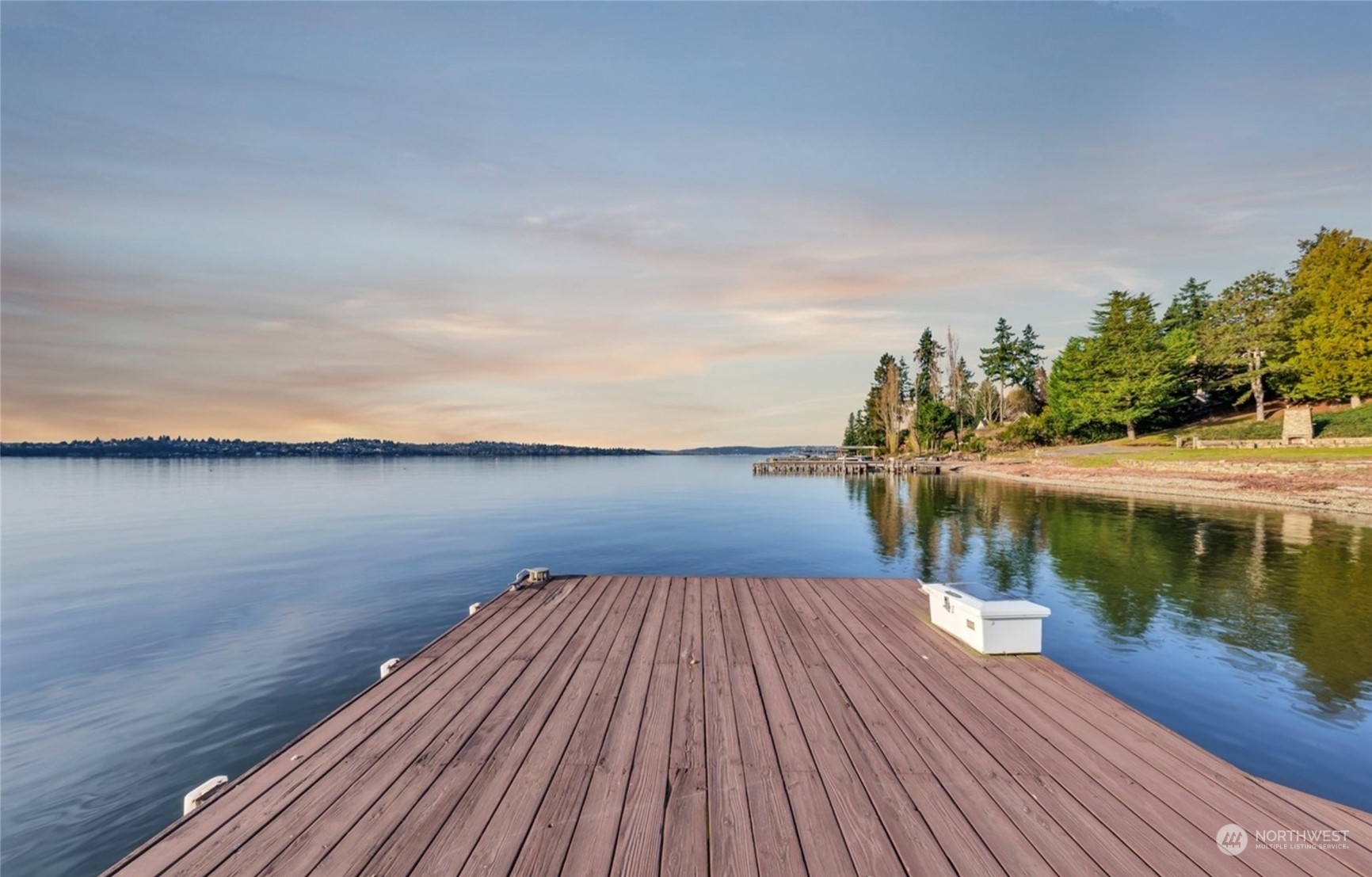 3263 Evergreen Point Road Medina, WA 98039 - Photo 29 of 37 a view of a lake with wooden floor