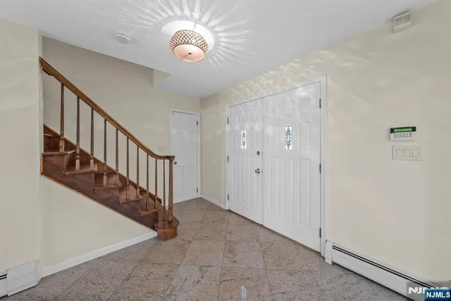 a view of a hallway with a elevator