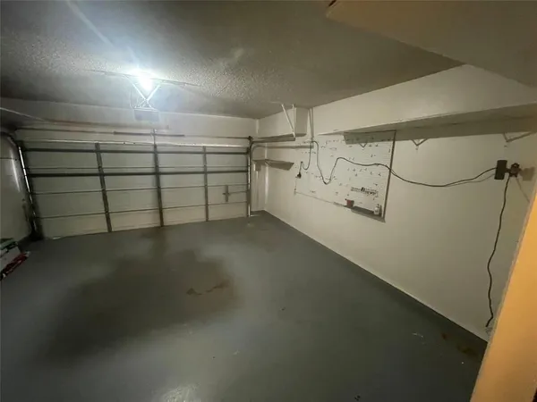 a view of a garage