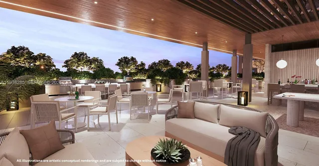 a view of an chairs and table in a patio