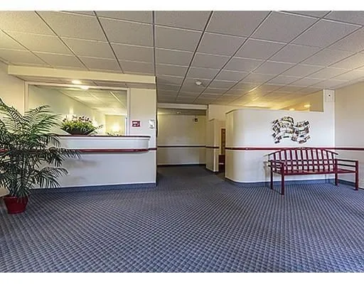 a view of a furniture in a room