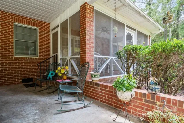 a house view with a garden space