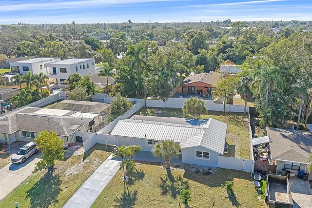 an aerial view of multiple house