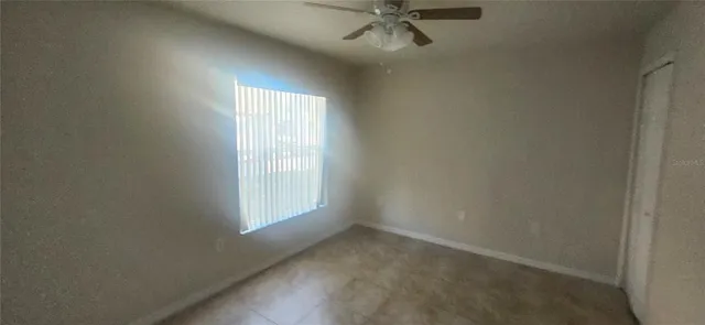 an empty room with a window