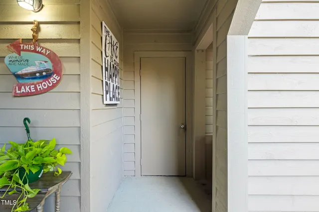 a view of a door and an outdoor space