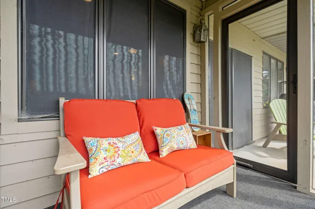 a outdoor space with sitting area