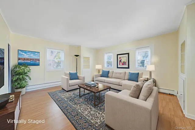 a living room with furniture and a couch