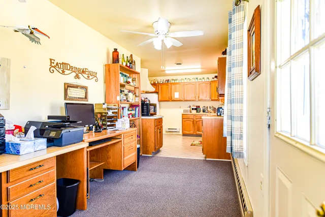 a bedroom with a bed and furniture