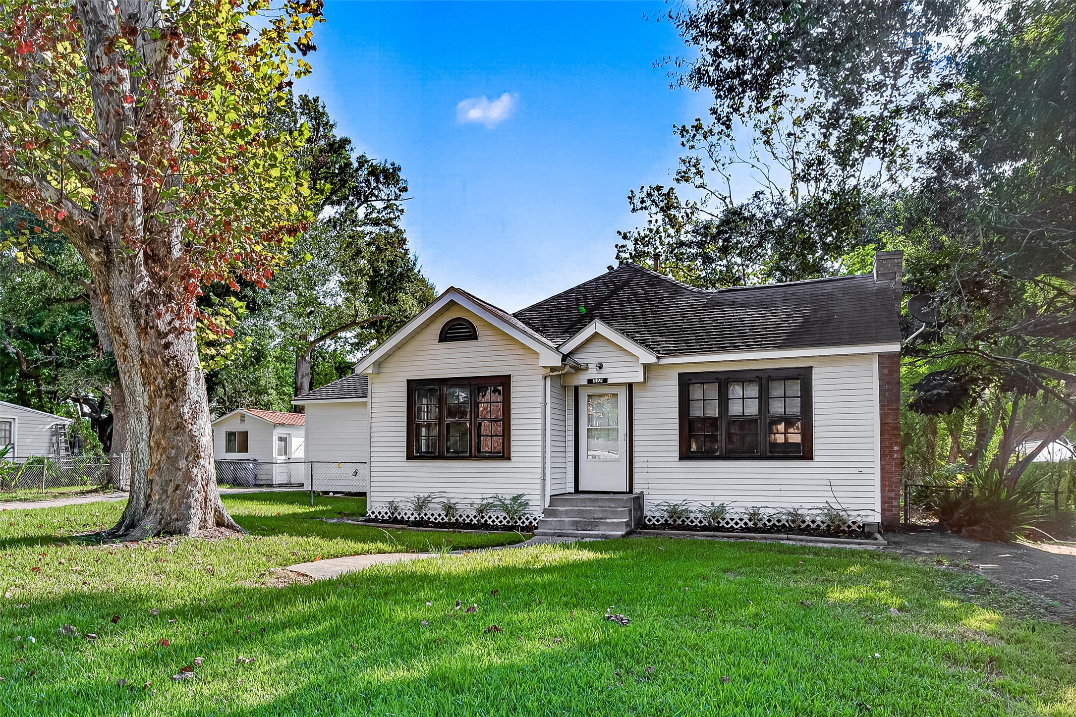 321 South Arcola Street Angleton, TX 77515 - Photo 1 of 28 Huge front yard with trees.