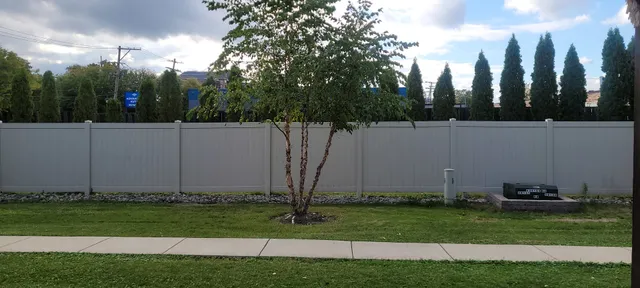 a view of a backyard