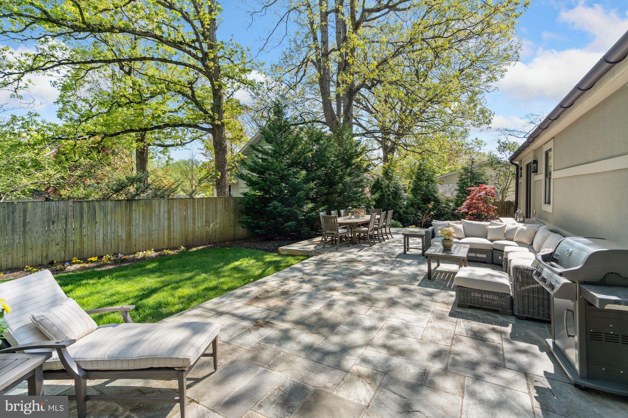 3931 North Glebe Road Arlington, VA 22207 - Photo 35 of 38 Slate Patio and Fenced-In Backyard