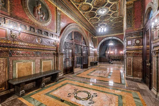 a view of lobby with a couch