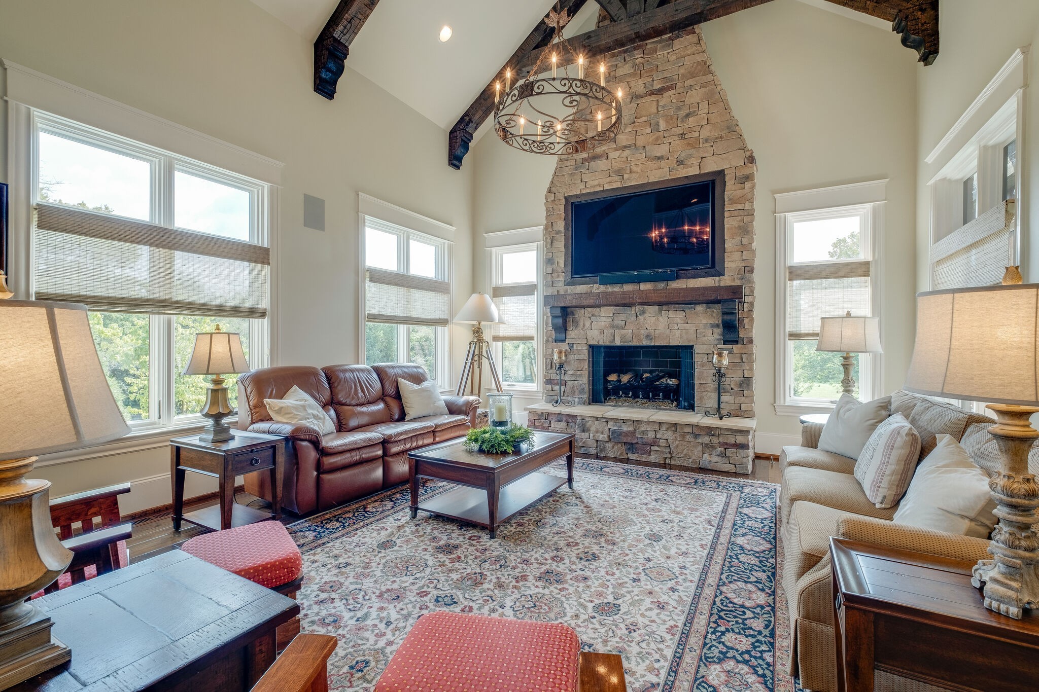 4411 Peytona Lane Franklin, TN 37064 - Photo 20 of 50 a living room with furniture and a fireplace