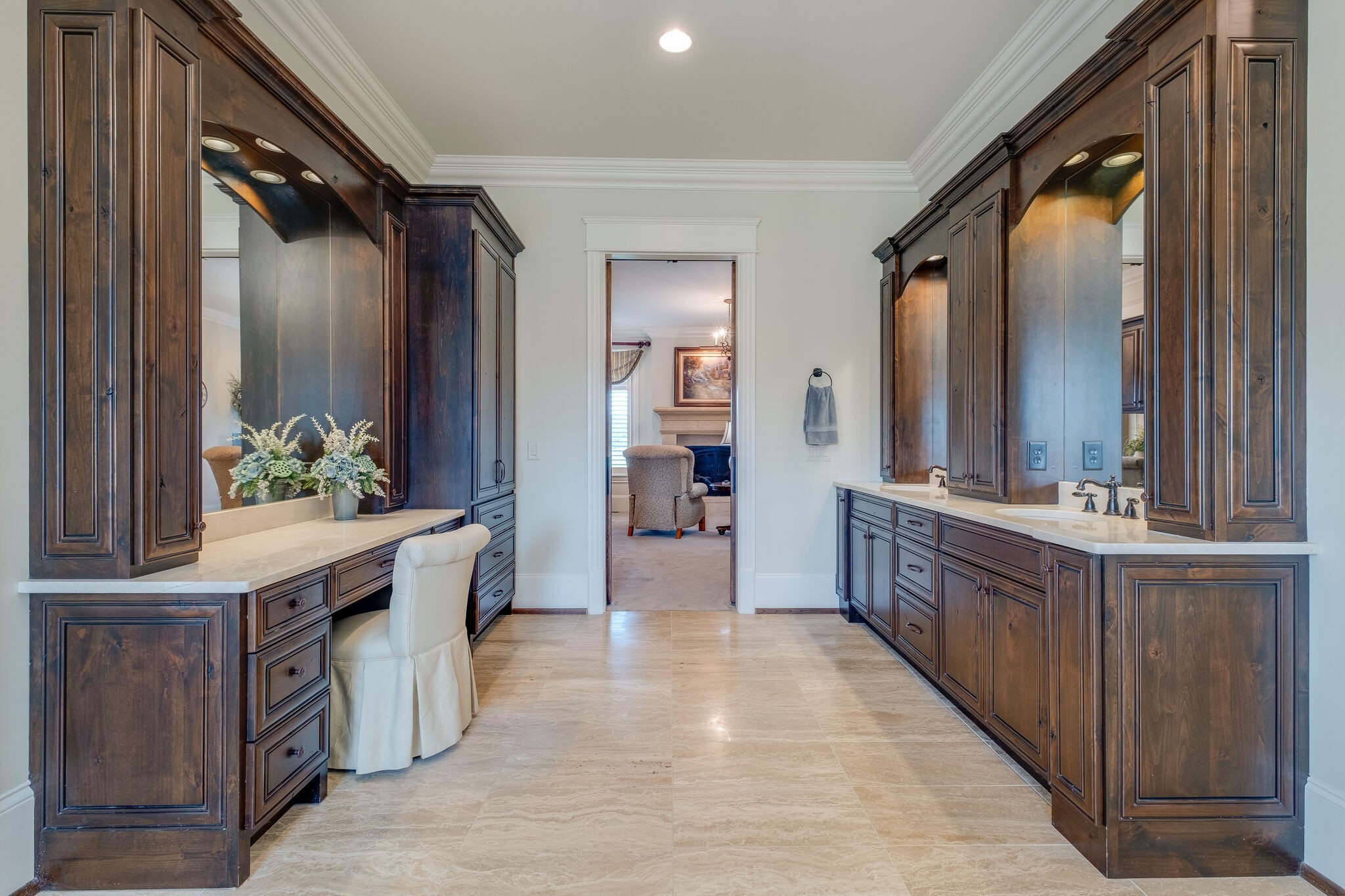 4411 Peytona Lane Franklin, TN 37064 - Photo 24 of 50 a large bathroom with a double vanity sink and a mirror