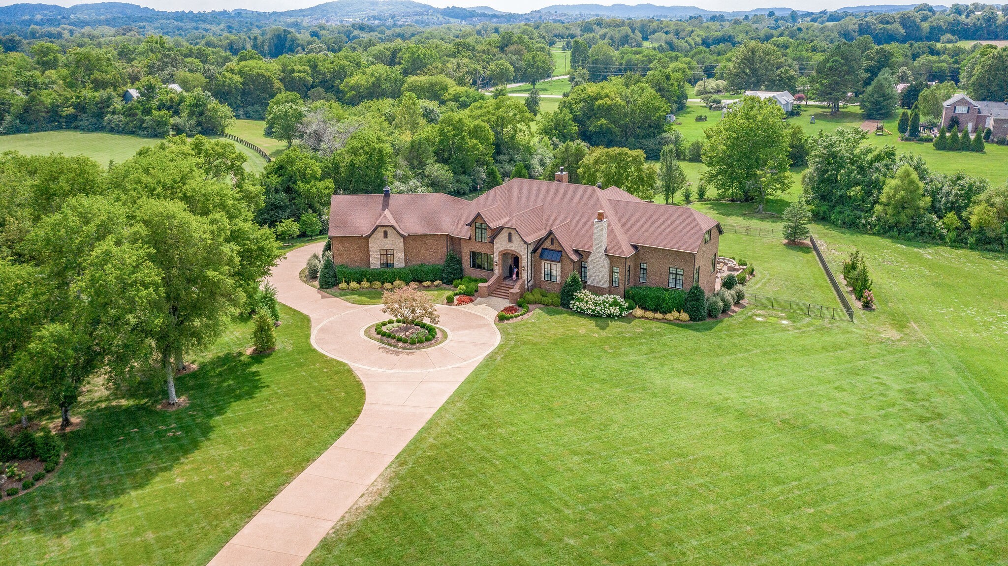 4411 Peytona Lane Franklin, TN 37064 - Photo 47 of 50 an aerial view of residential houses with outdoor space and trees
