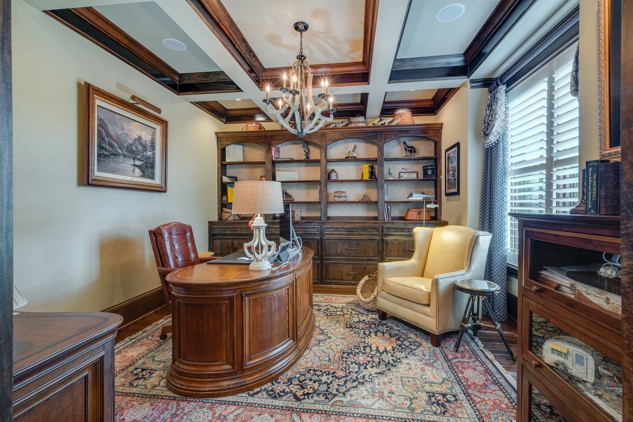 4411 Peytona Lane Franklin, TN 37064 - Photo 6 of 50 a living room with furniture a rug and a fireplace