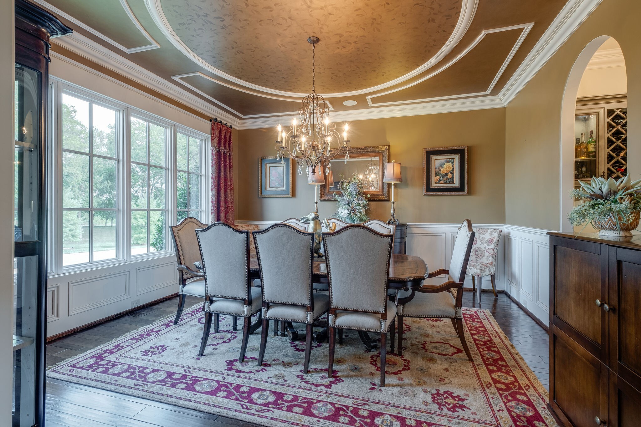 4411 Peytona Lane Franklin, TN 37064 - Photo 7 of 50 a view of a dining room with furniture wooden floor and chandelier