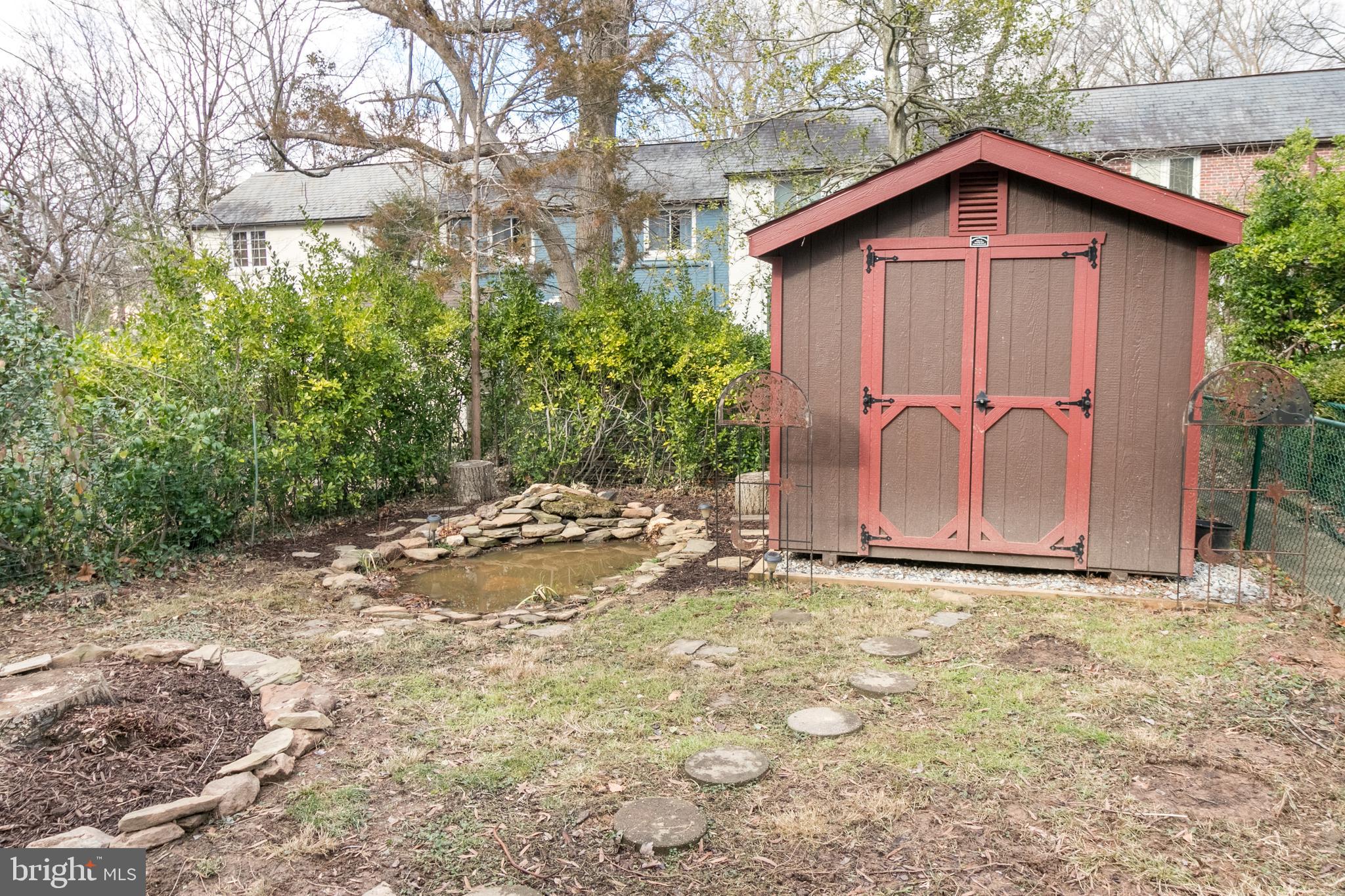 35 Ridge Road, Unit K Greenbelt, MD 20770 - Photo 17 of 18 Secluded yard with new Amish built shed