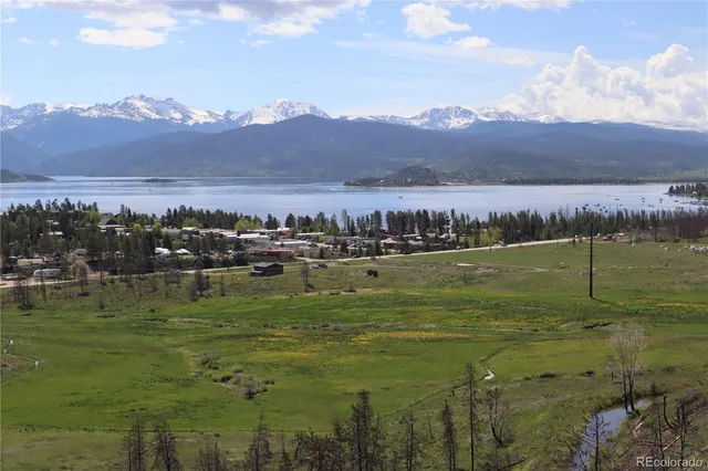 a view of lake with mountain
