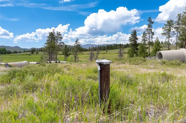 a view of a lake from a yard