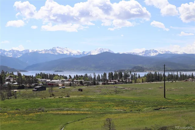 a view of a town with residential houses