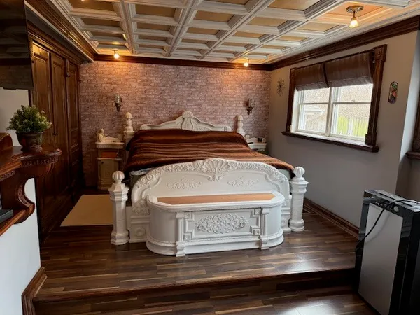 an empty room with a window