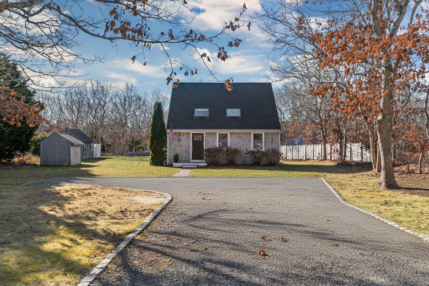 a front view of house with yard