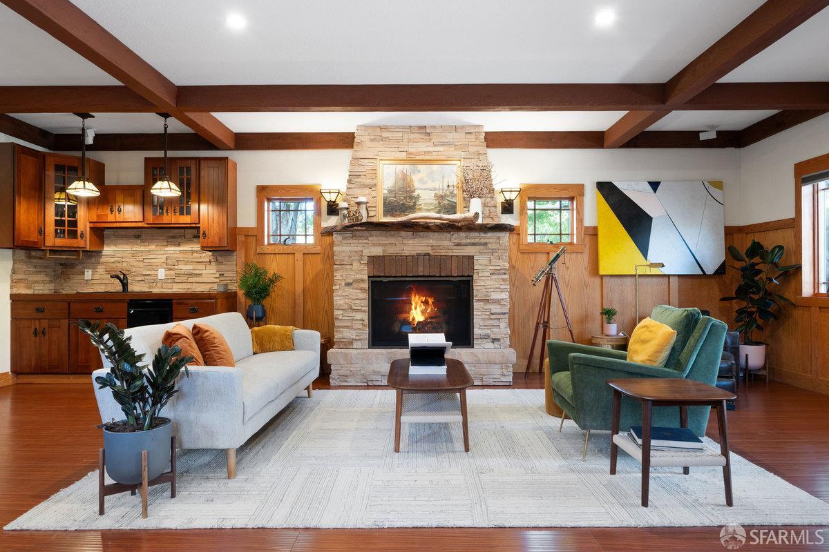 2445 Encinal Avenue Alameda, CA 94501 - Photo 13 of 78 a living room with furniture and a fireplace