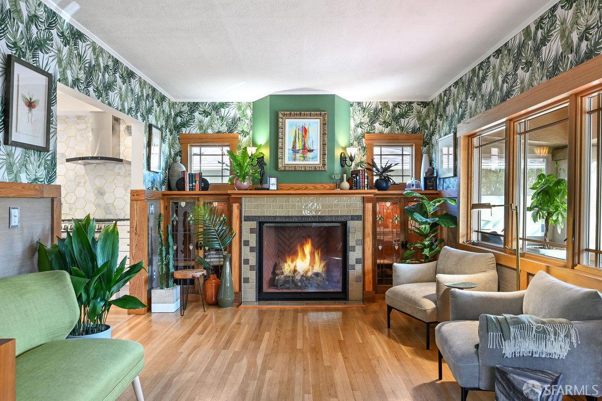 2445 Encinal Avenue Alameda, CA 94501 - Photo 3 of 78 a living room with furniture and a fireplace