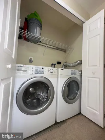 a view of a room with rack on the wall