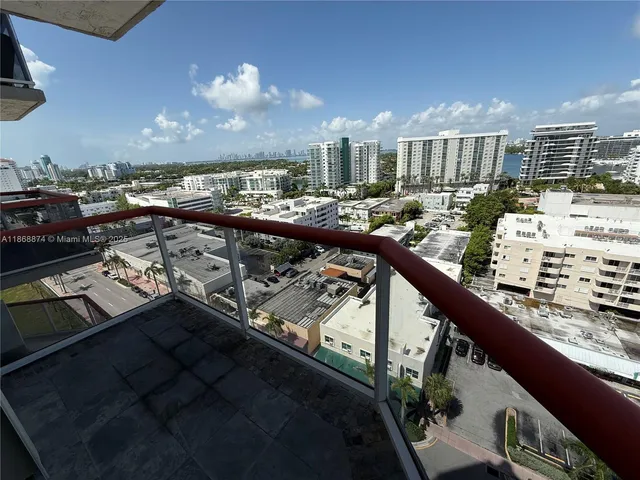 a city view from a balcony