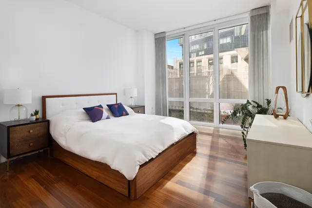 a view of a building with glass windows