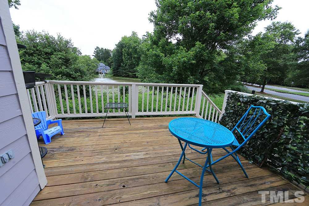 10400 Shadowlawn Drive Raleigh, NC 27614 - Photo 21 of 29 Enjoy your favorite beverage on the deck overlooking the pond.