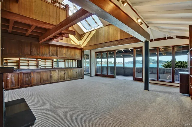a view of an indoor swimming pool