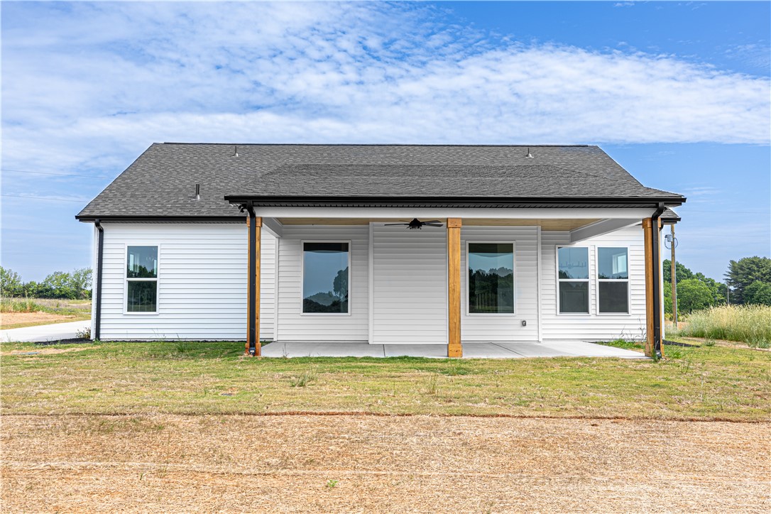 1619 Old Dobbins Bridge Road Townville, SC 29689 - Photo 34 of 34 This newly constructed home features a covered patio perfect for outdoor relaxation.