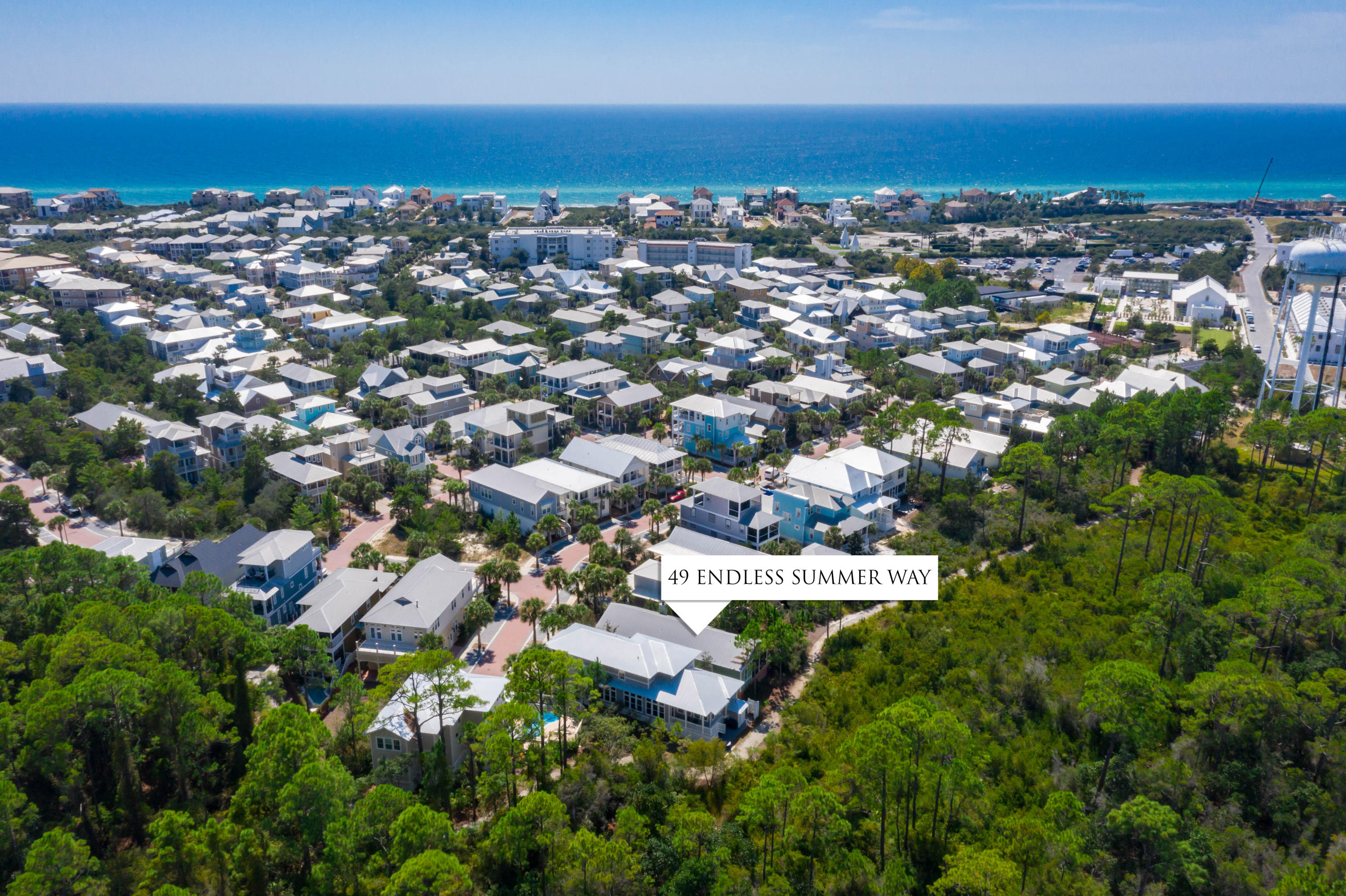 49 Endless Summer Way East Inlet Beach, FL 32461 - Photo 33 of 40 an aerial view of a city with ocean view in back
