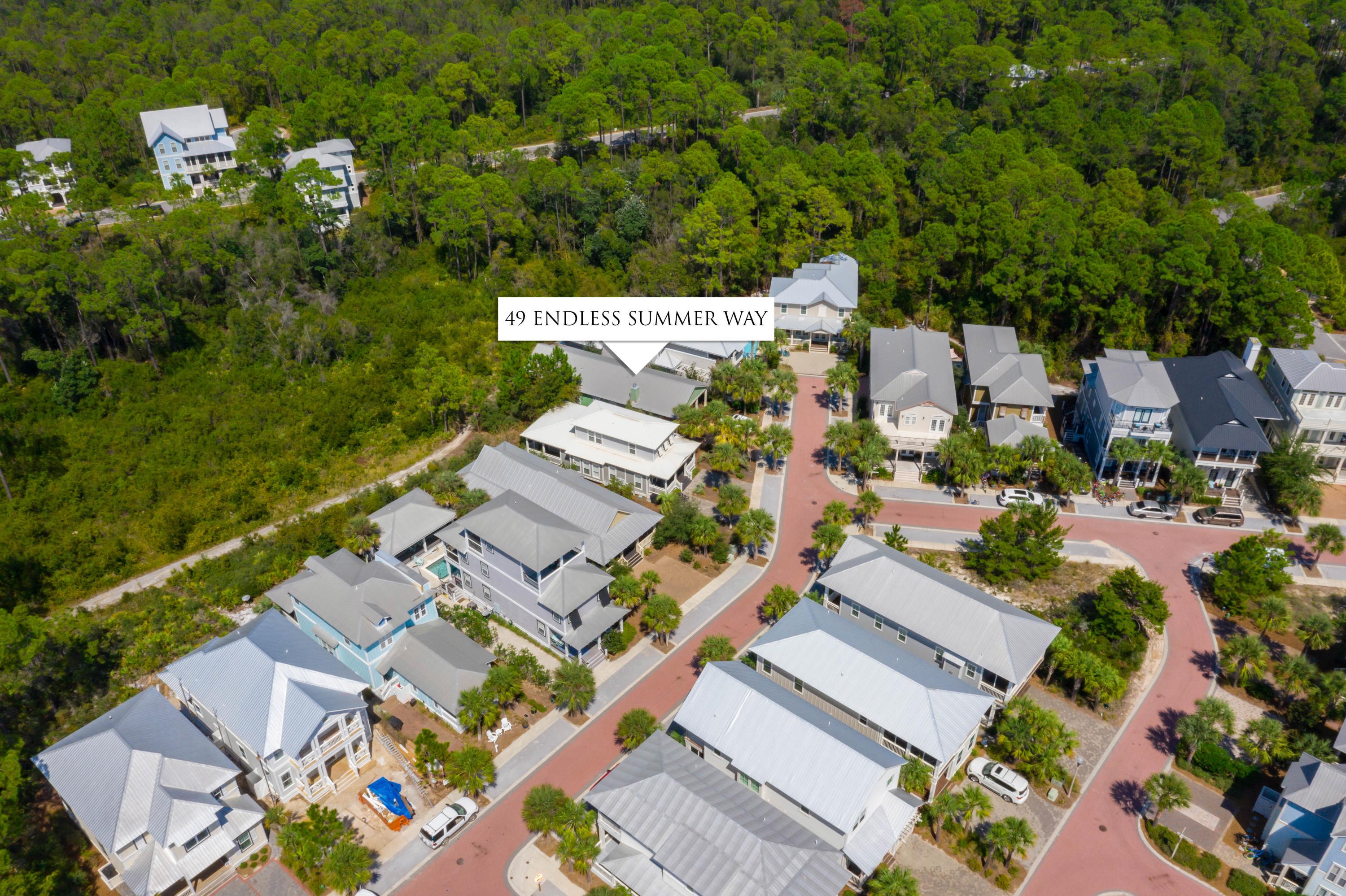 49 Endless Summer Way East Inlet Beach, FL 32461 - Photo 34 of 40 an aerial view of a house with a garden