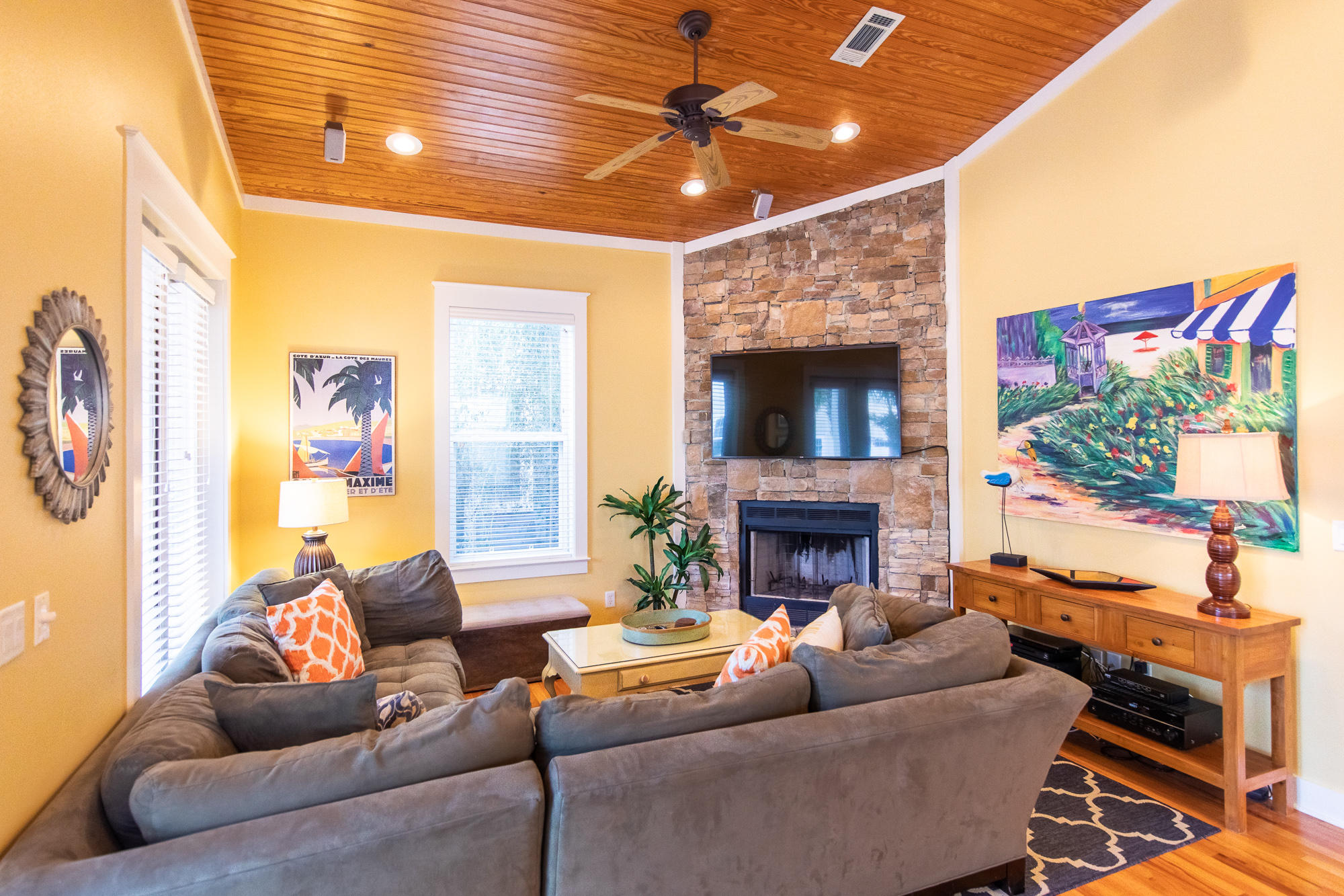 49 Endless Summer Way East Inlet Beach, FL 32461 - Photo 5 of 40 a living room with fireplace furniture and a fireplace