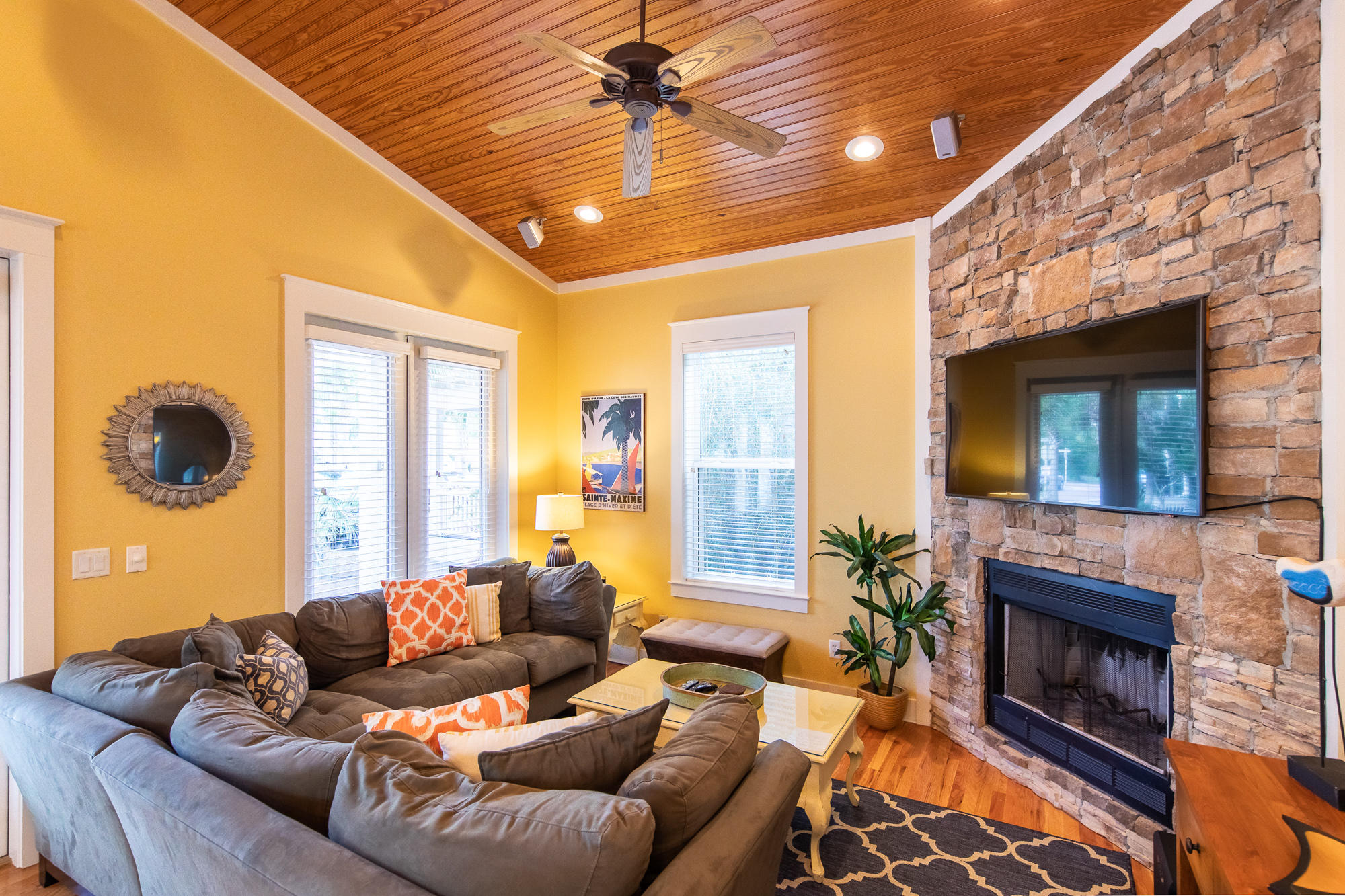 49 Endless Summer Way East Inlet Beach, FL 32461 - Photo 6 of 40 a living room with furniture and a fireplace