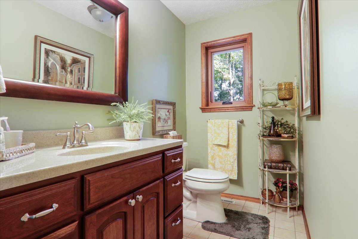 21 Bent Tree Lane Towanda, IL 61776 - Photo 29 of 49 a bathroom with a toilet a sink and mirror