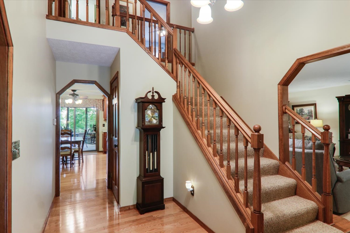 21 Bent Tree Lane Towanda, IL 61776 - Photo 5 of 49 a view of entryway and hall with wooden floor