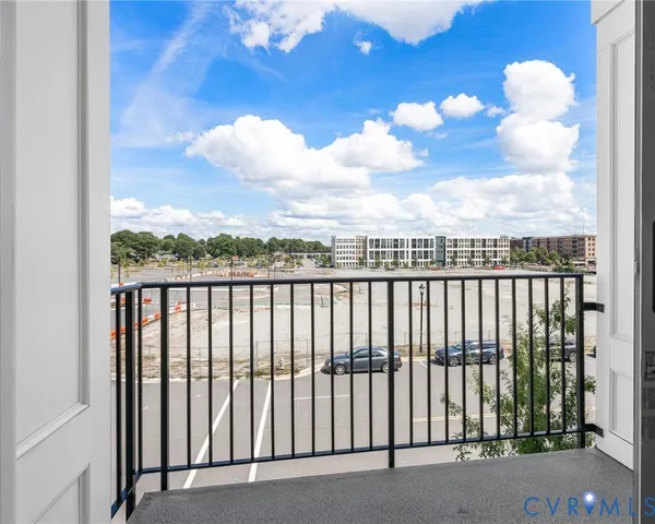 a view of city from balcony